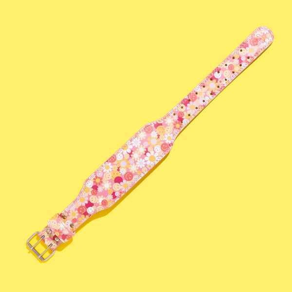 PINK BE HAPPY LIFTING BELT
